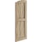 Ekena Millwork Riverwood 2 Equal Flat Panel w/Elliptical Top Faux Wood Shutters, 12W x 42H 38 Low Side, PR SHUFPL12X42RWPR - alternate 9